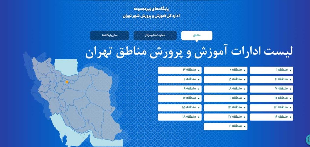 ادارات آموزش و پرورش تهران