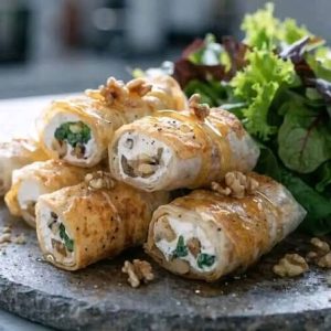 رول مرغ و سبزیجات